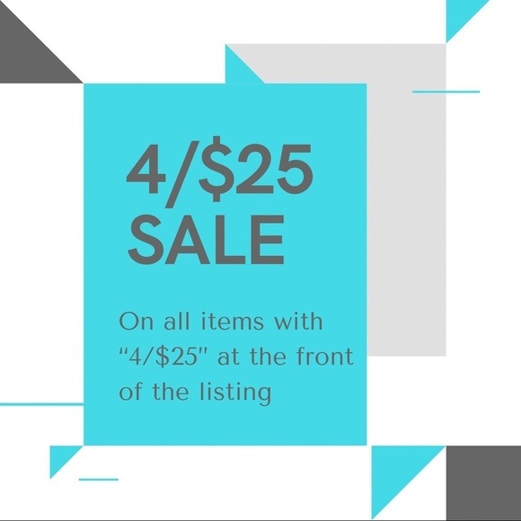 4 items for $25 on anything with “4/$25” in the listing title - Picture 1 of 1